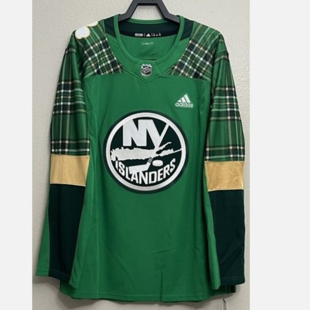 Adidas New York Islanders St Patrick’s Day Primegreen Jersey NHL   S…